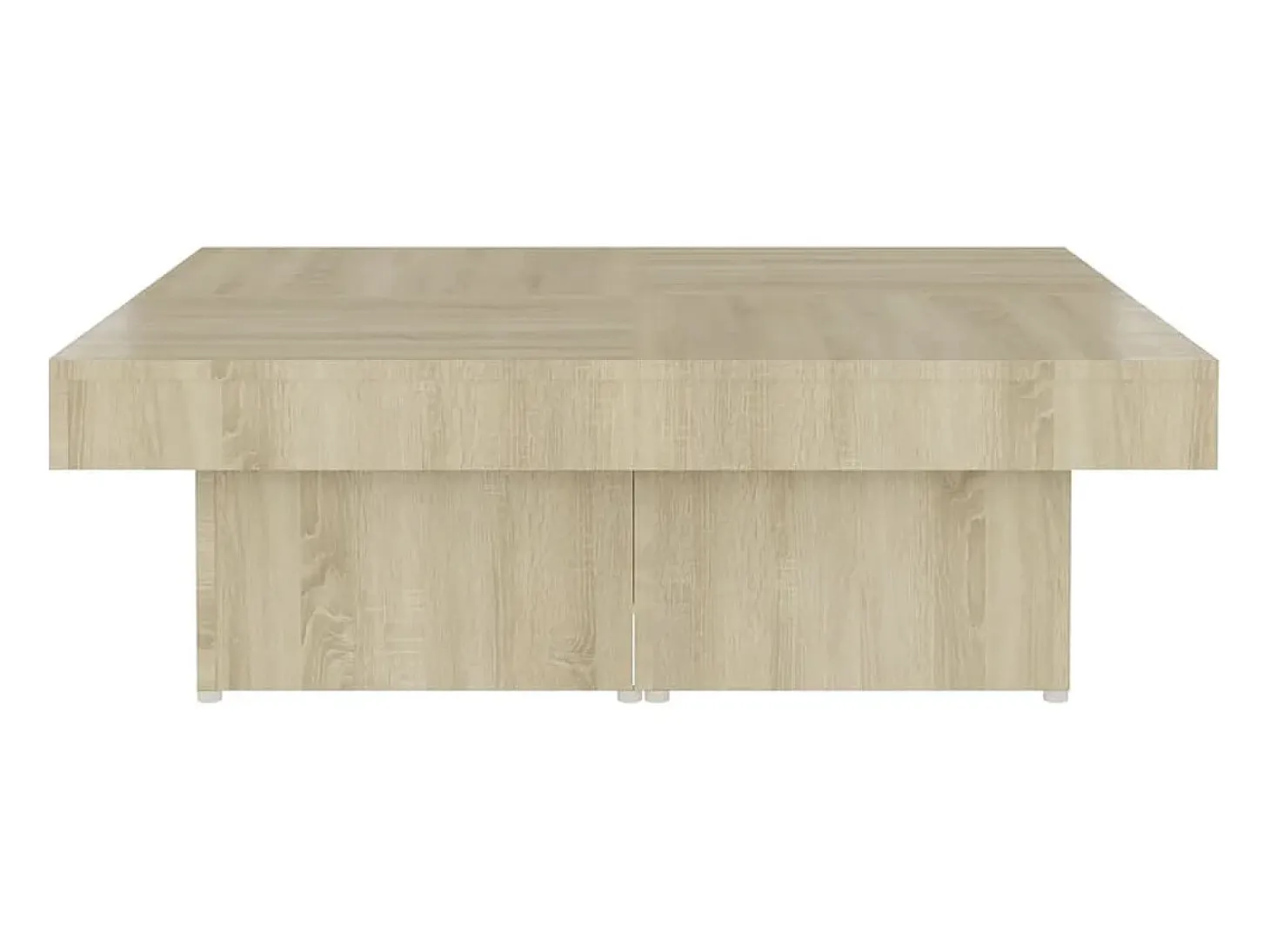 Mesa de centro madera contrachapada roble Sonoma 90x90x28 cm