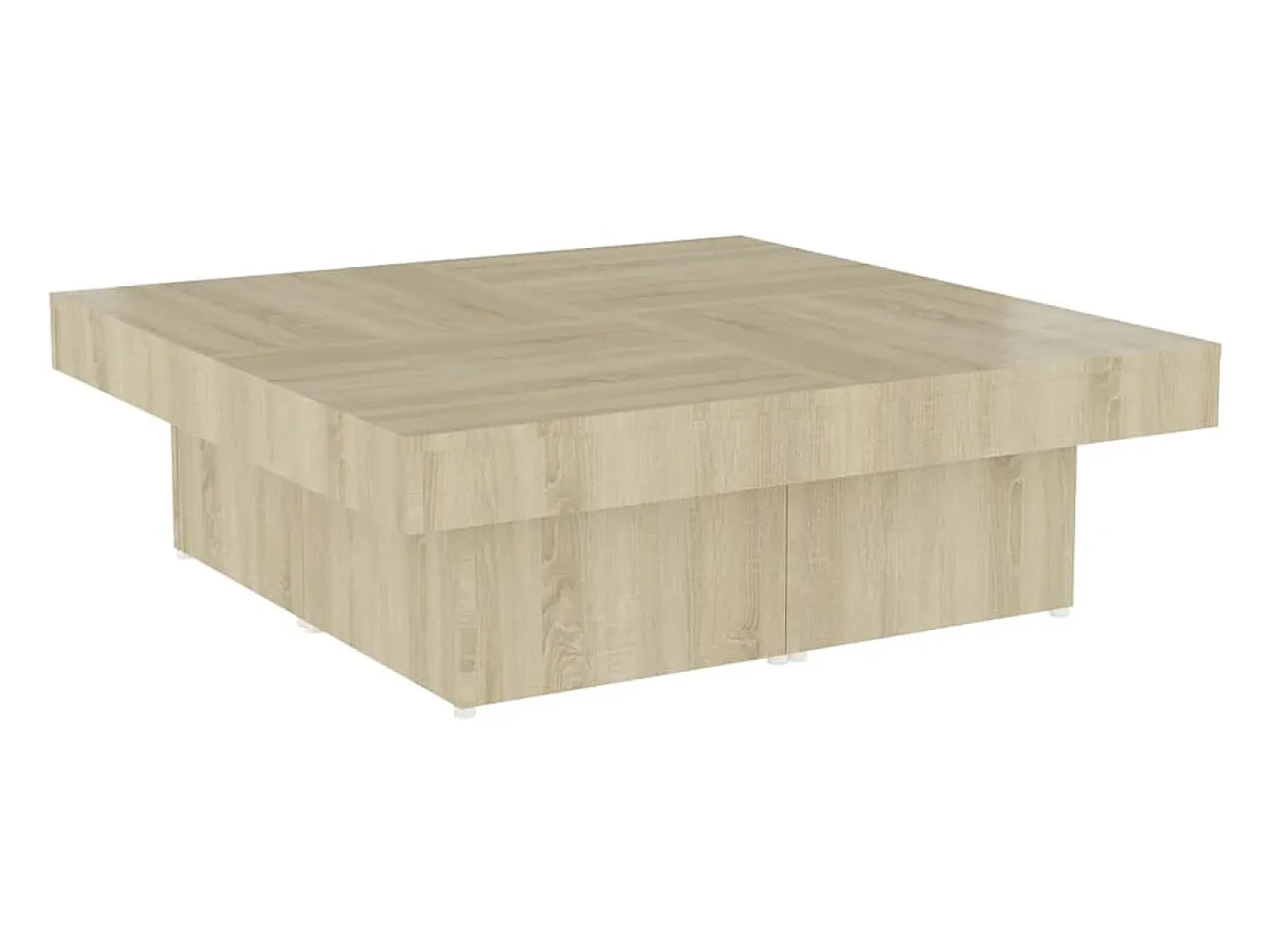 Mesa de centro madera contrachapada roble Sonoma 90x90x28 cm