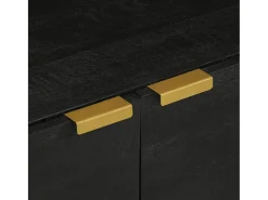 Mesa de centro madera contrachapada negro 80x50x40 cm