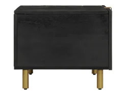 Mesa de centro madera contrachapada negro 80x50x40 cm
