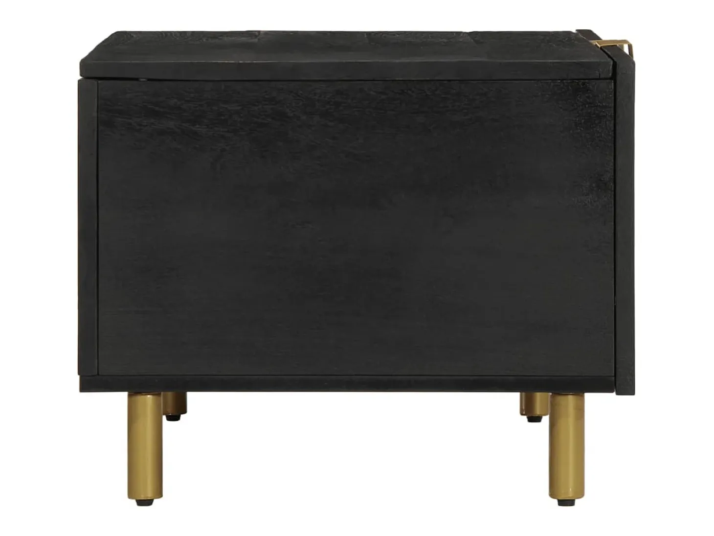 Mesa de centro madera contrachapada negro 80x50x40 cm