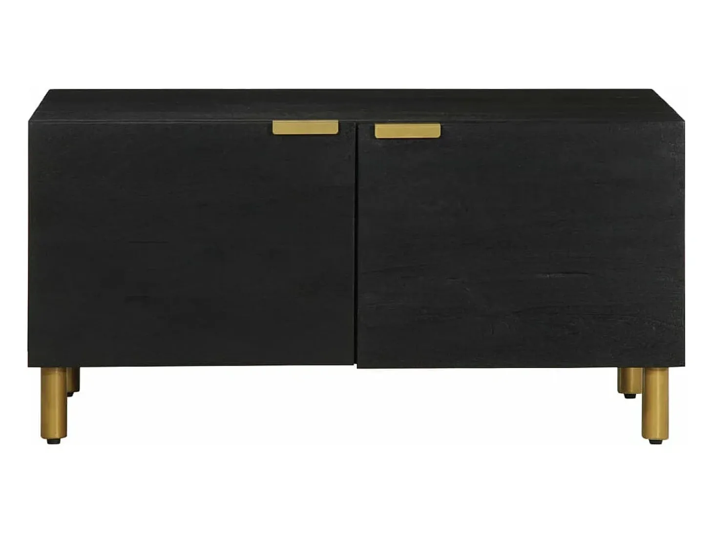 Mesa de centro madera contrachapada negro 80x50x40 cm