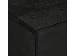 Mesa de centro madera contrachapada negro 80x50x40 cm