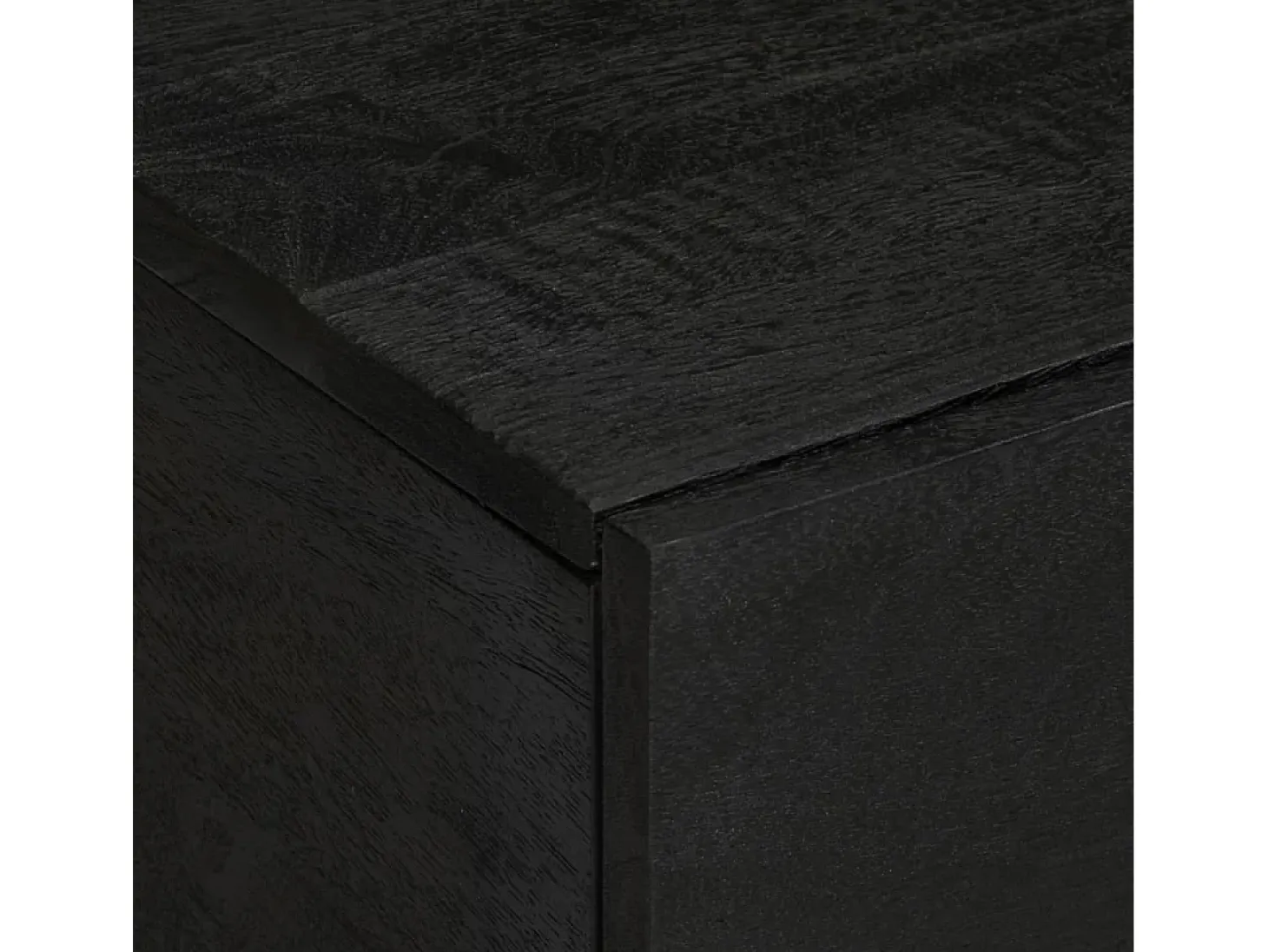 Mesa de centro madera contrachapada negro 80x50x40 cm