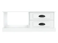 Mesa de centro madera contrachapada blanco 90x50x35 cm