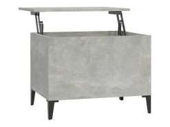 Mesa de centro madera contrachapada gris hormigón 60x44,5x45 cm