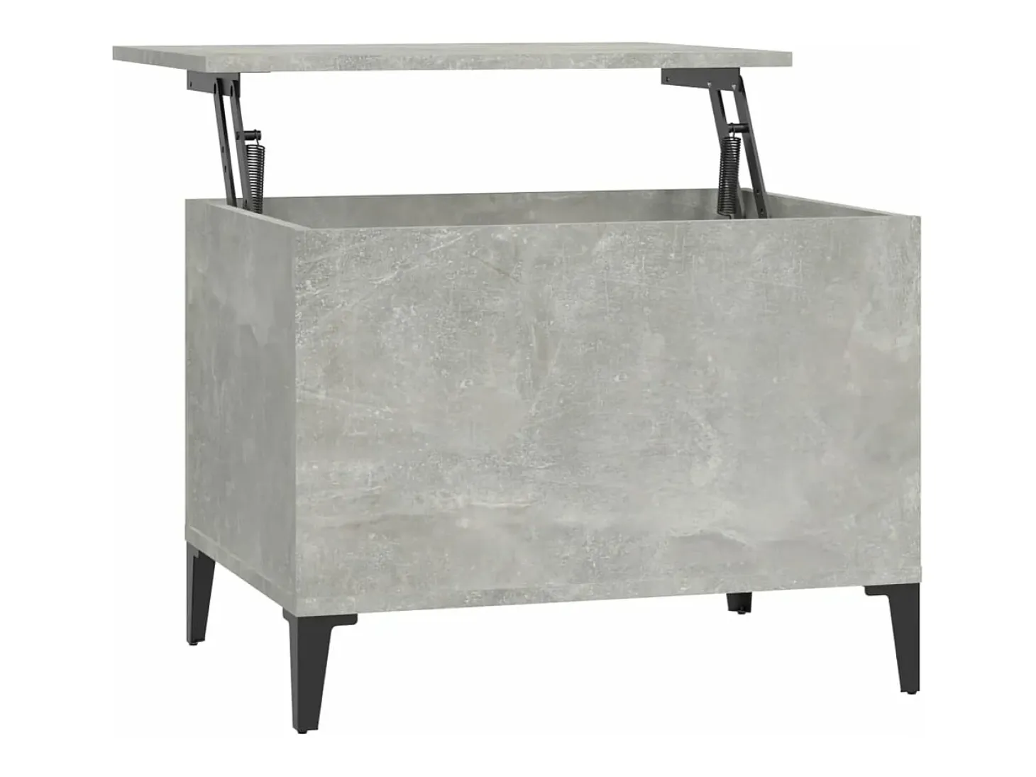 Mesa de centro madera contrachapada gris hormigón 60x44,5x45 cm