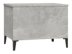 Mesa de centro madera contrachapada gris hormigón 60x44,5x45 cm