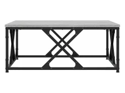 Mesa de centro madera contrachapada gris Sonoma 70x70x30 cm