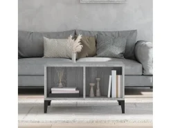 Mesa de centro madera contrachapada gris Sonoma 60x50x36,5 cm