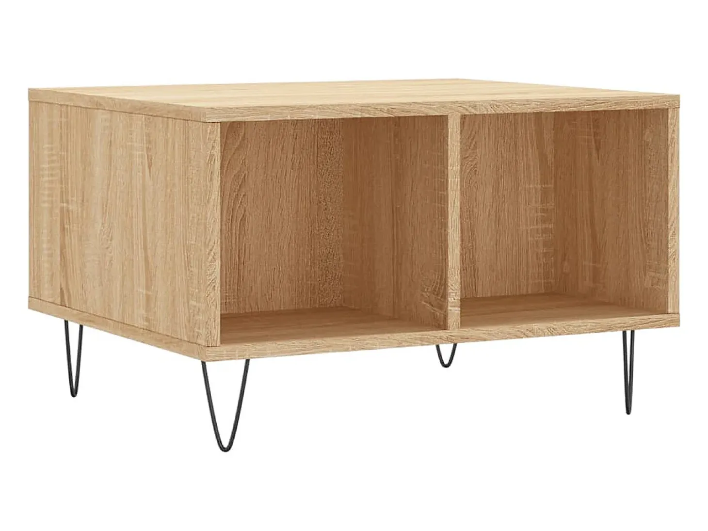 Mesa de centro madera contrachapada roble Sonoma 60x50x36,5 cm