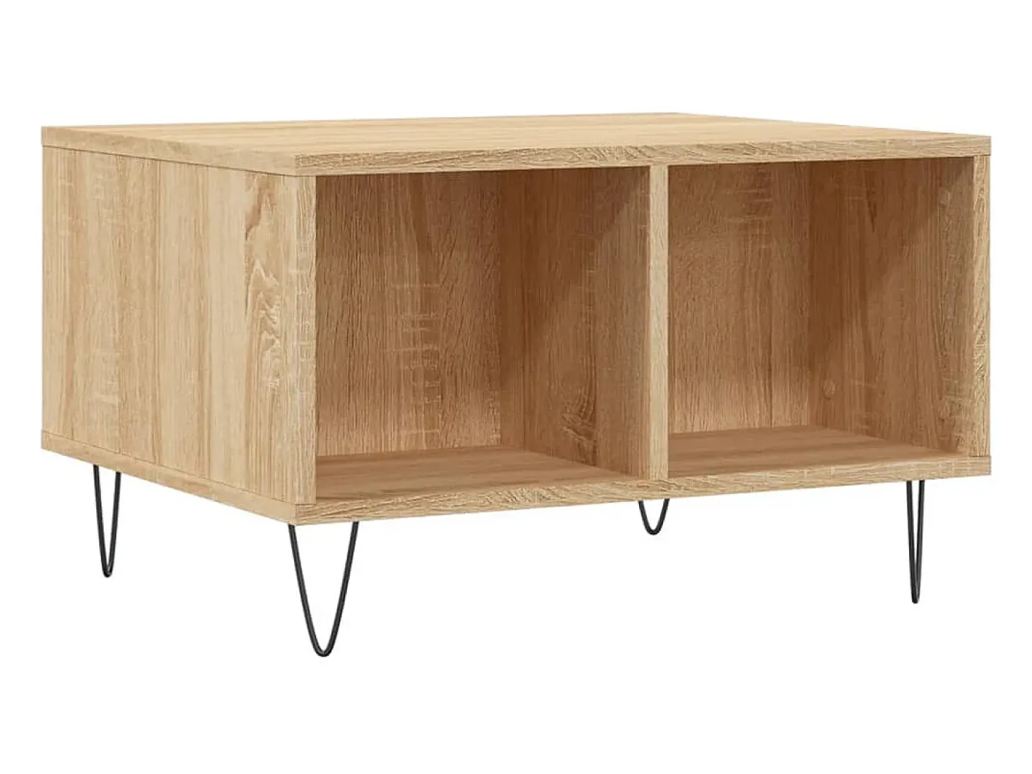 Mesa de centro madera contrachapada roble Sonoma 60x50x36,5 cm