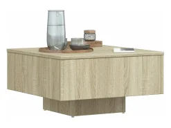 Mesa de centro madera contrachapada roble Sonoma 60x60x31,5 cm