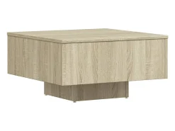 Mesa de centro madera contrachapada roble Sonoma 60x60x31,5 cm