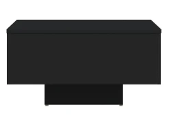 Mesa de centro madera contrachapada negro 60x60x31,5 cm