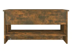 Mesa de centro madera contrachapada roble ahumado 80x50x40 cm