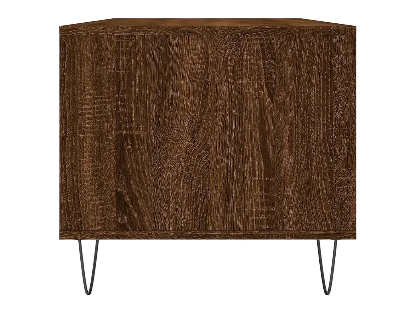 Mesa de centro madera contrachapada roble marrón 90x49x45 cm