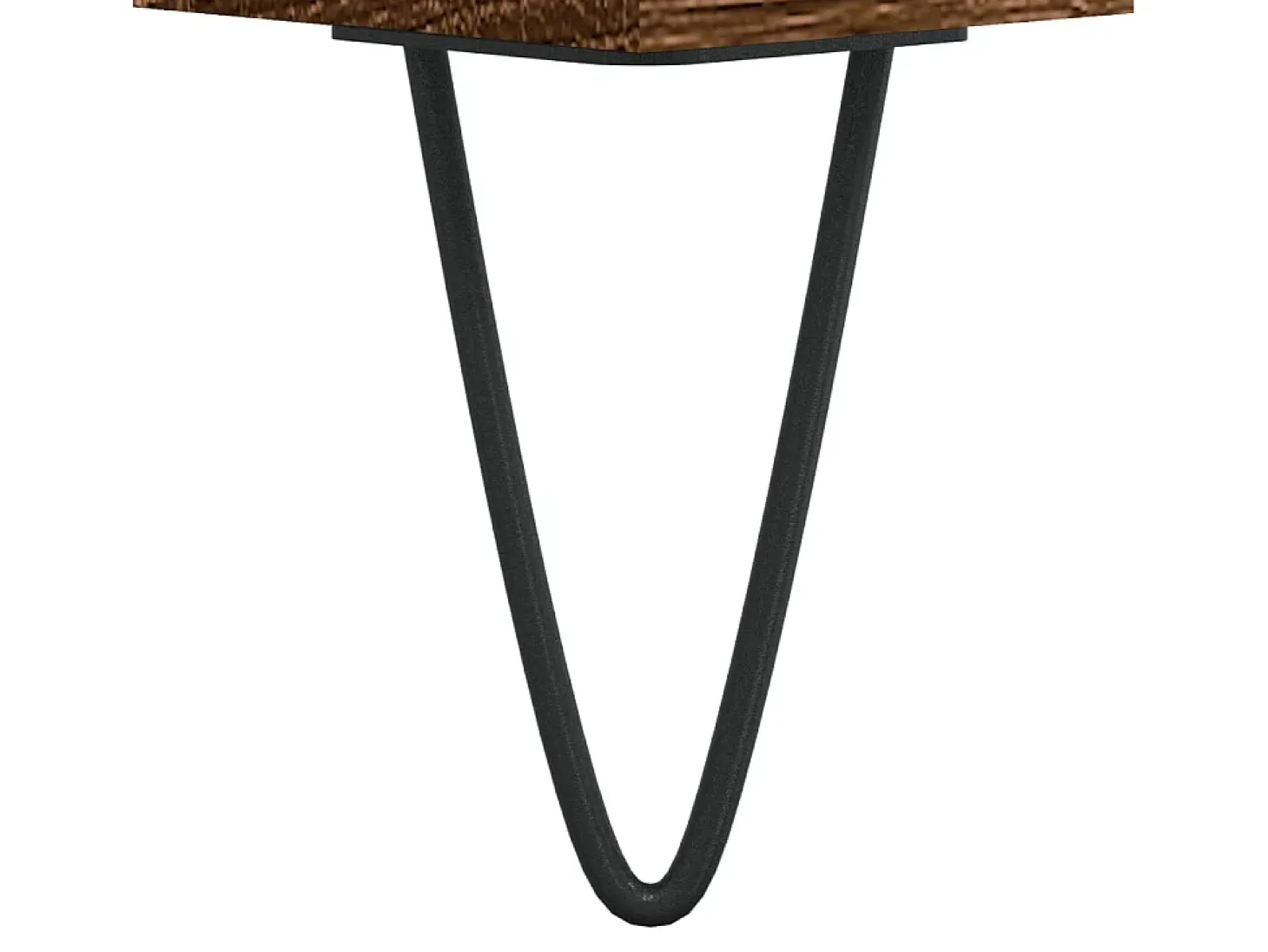 Mesa de centro madera contrachapada roble marrón 90x49x45 cm