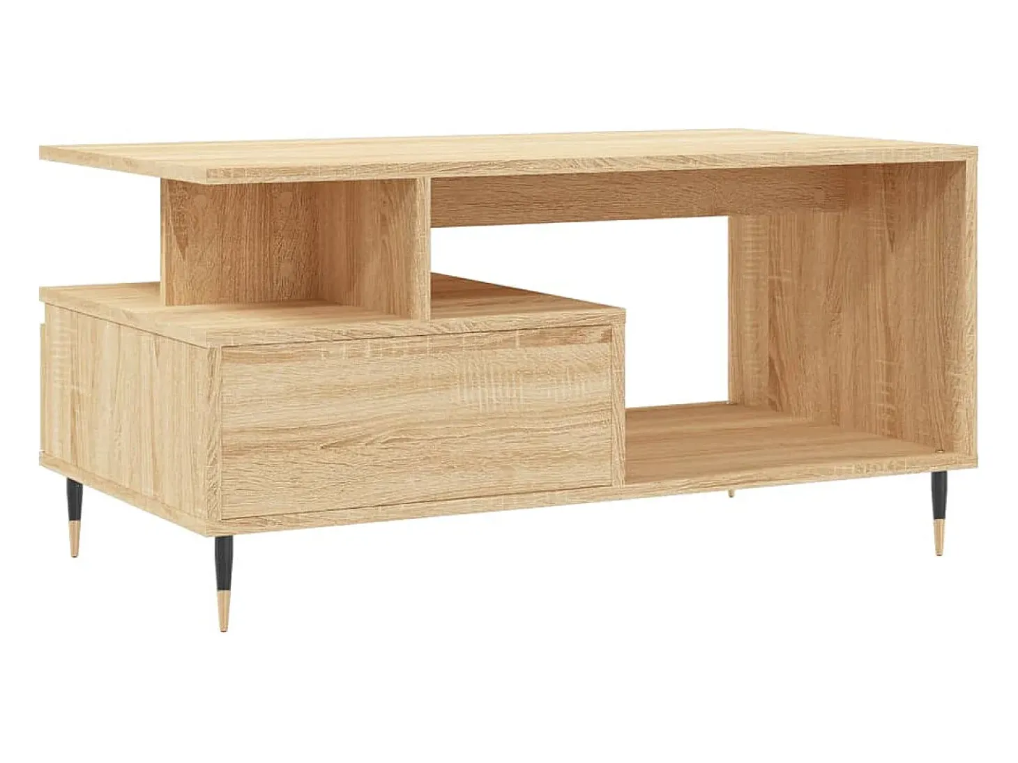 Mesa de centro madera contrachapada roble Sonoma 90x49x45 cm