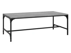 Mesa de centro madera contrachapada gris Sonoma 80x50x35 cm