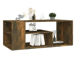 Mesa de centro madera contrachapada roble ahumado 100x50x40 cm