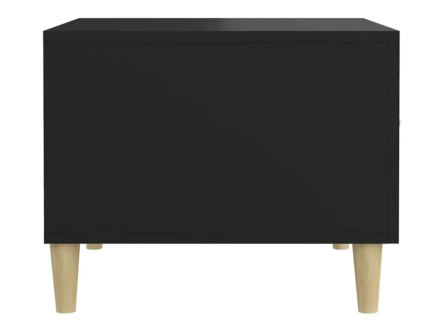 Mesa de centro madera contrachapada negro 50x50x40 cm