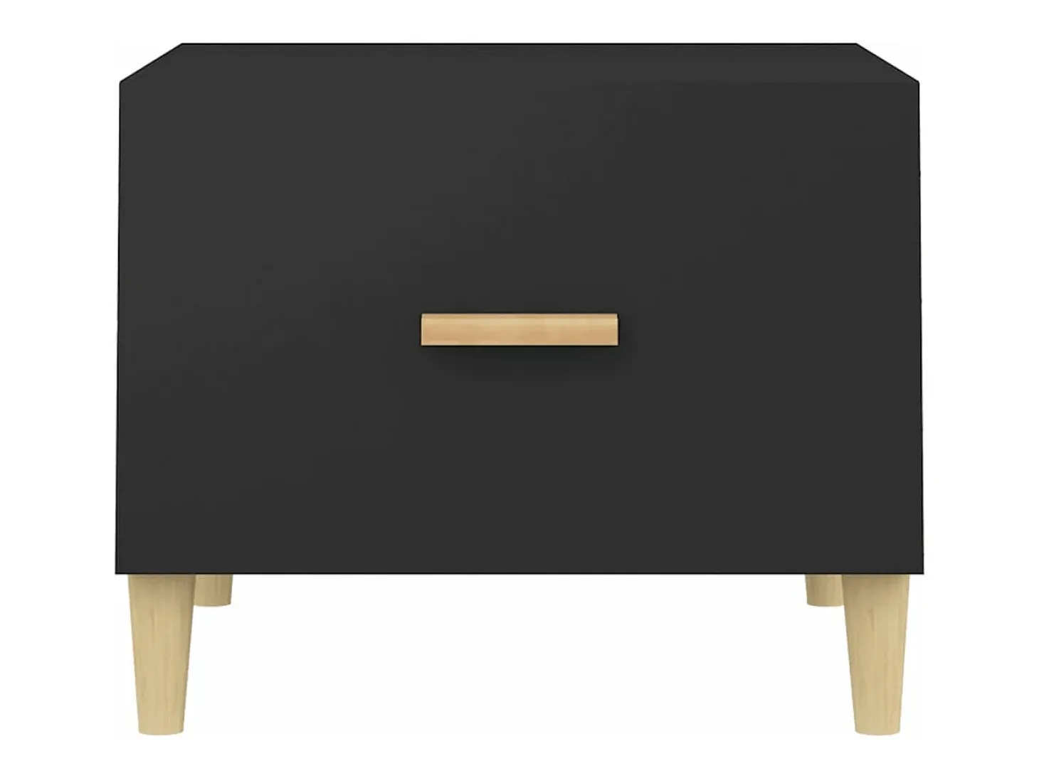 Mesa de centro madera contrachapada negro 50x50x40 cm