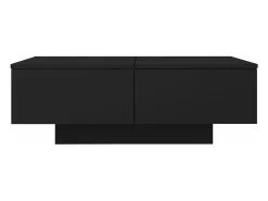 Mesa de centro madera contrachapada negro 90x60x31 cm