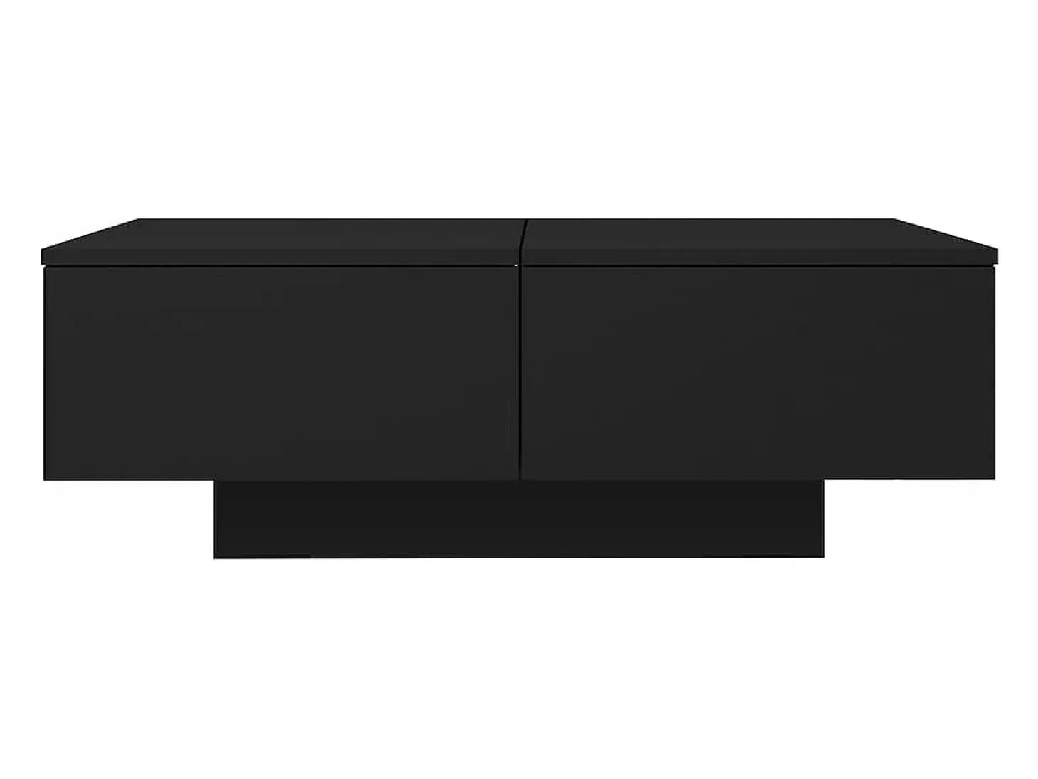 Mesa de centro madera contrachapada negro 90x60x31 cm