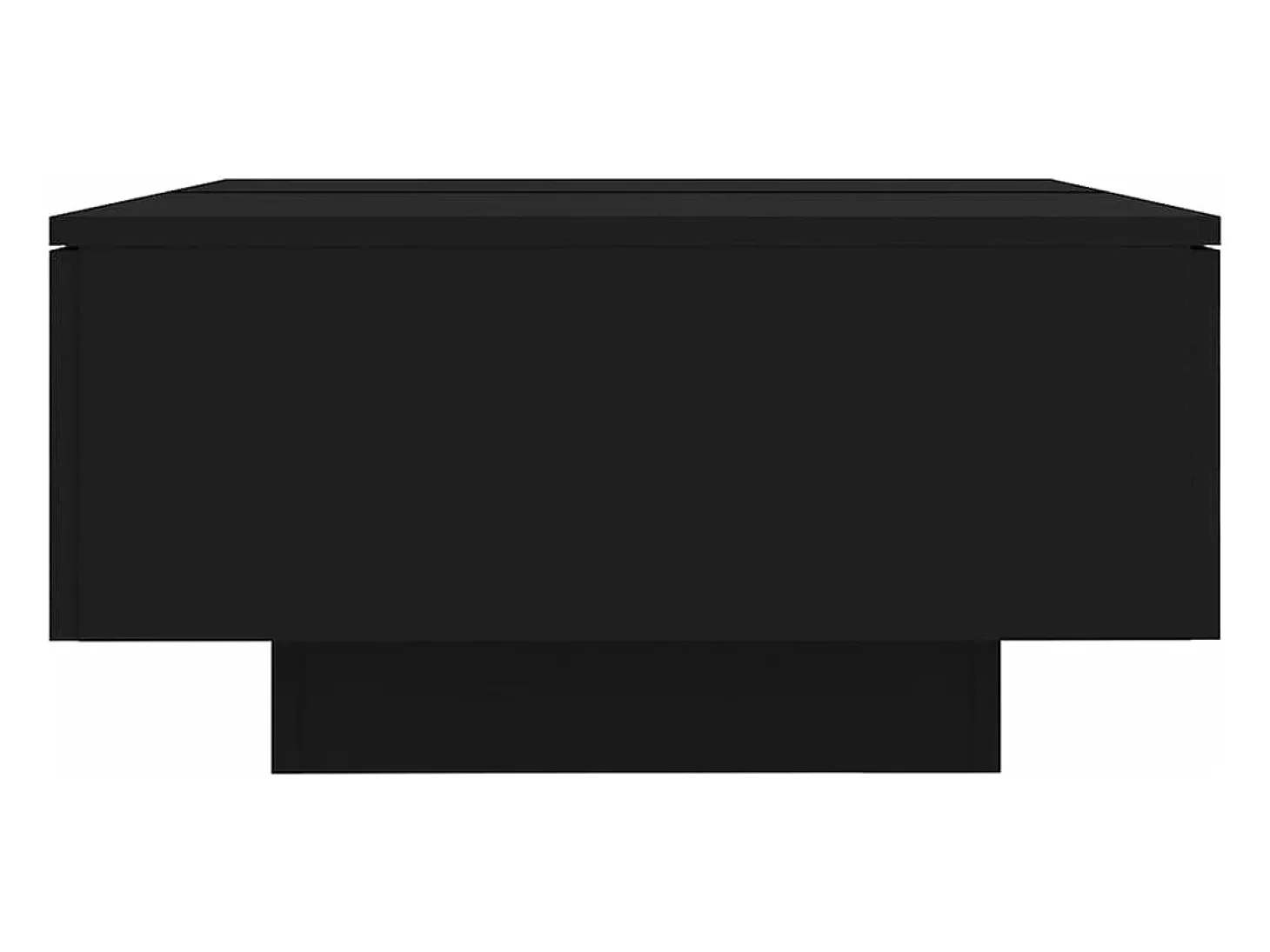 Mesa de centro madera contrachapada negro 90x60x31 cm