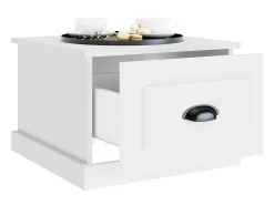 Mesa de centro madera contrachapada blanco 50x50x35 cm ES62071