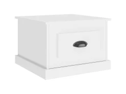 Mesa de centro madera contrachapada blanco 50x50x35 cm ES62071