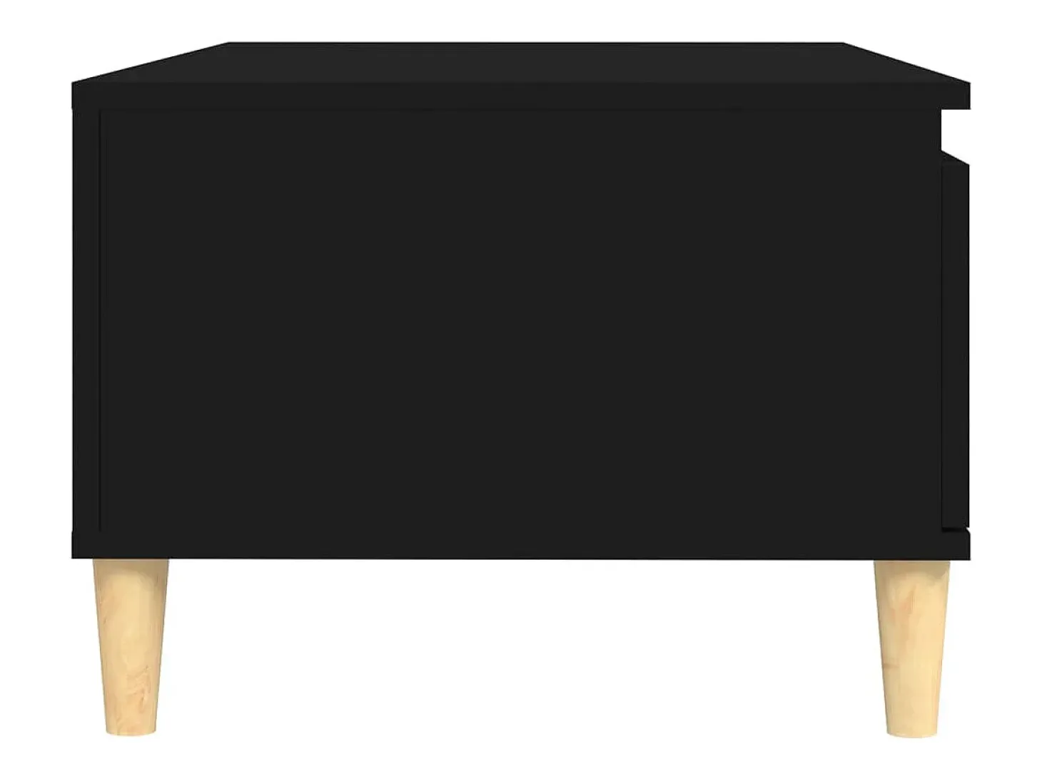 Mesa de centro madera contrachapada negro 90x50x36,5 cm