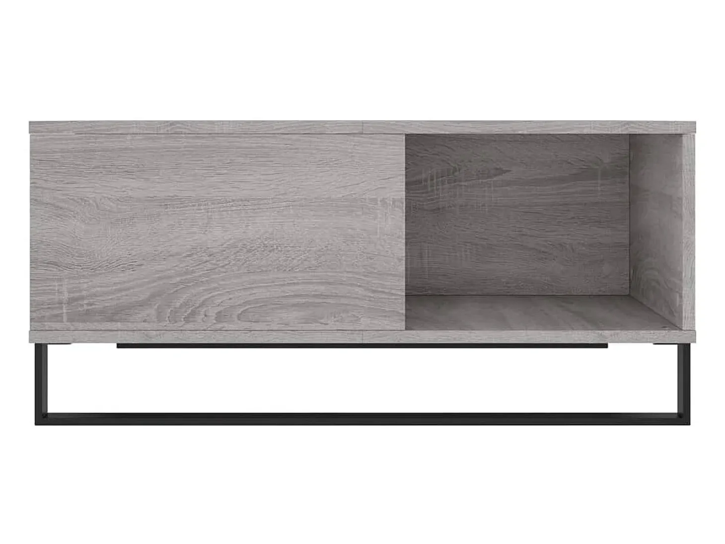 Mesa de centro madera contrachapada gris Sonoma 80x80x36,5 cm