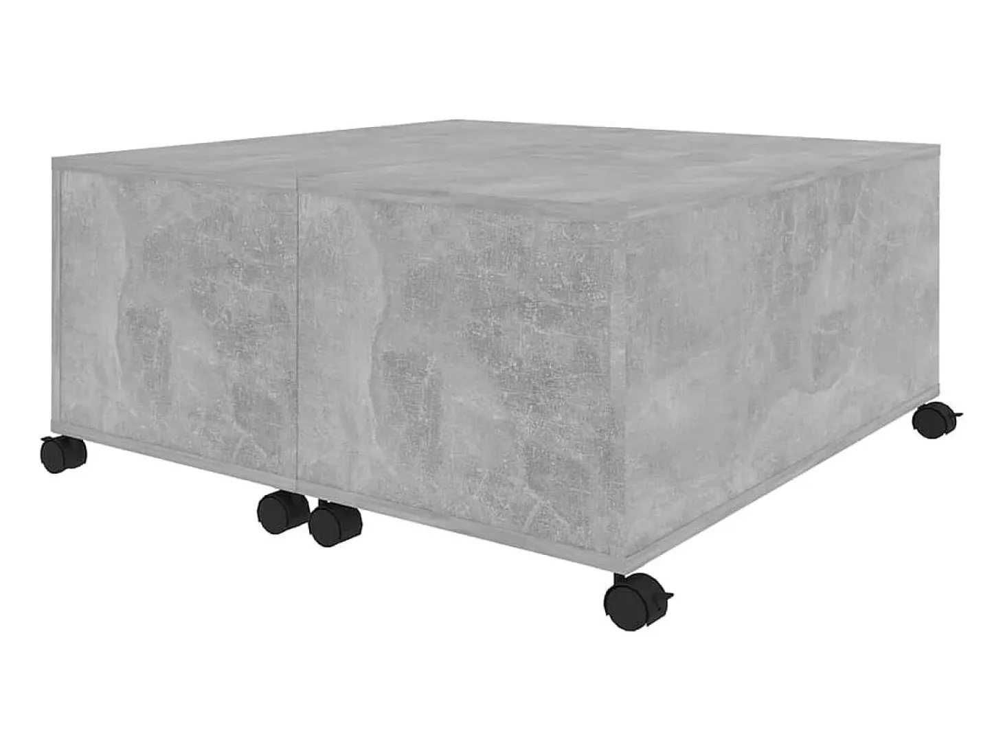 Mesa de centro madera contrachapada gris hormigón 75x75x38 cm