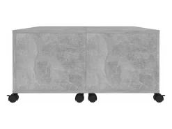Mesa de centro madera contrachapada gris hormigón 75x75x38 cm