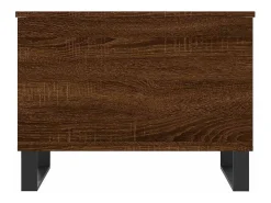 Mesa de centro madera contrachapada roble marrón 60x44,5x45 cm