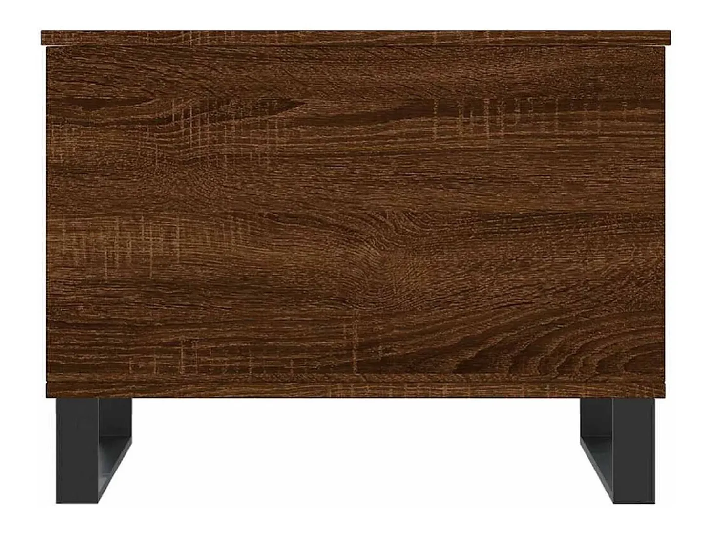 Mesa de centro madera contrachapada roble marrón 60x44,5x45 cm