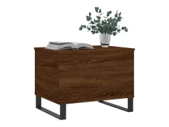 Mesa de centro madera contrachapada roble marrón 60x44,5x45 cm