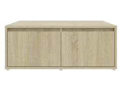 Mesa de centro madera contrachapada roble Sonoma 80x80x31 cm