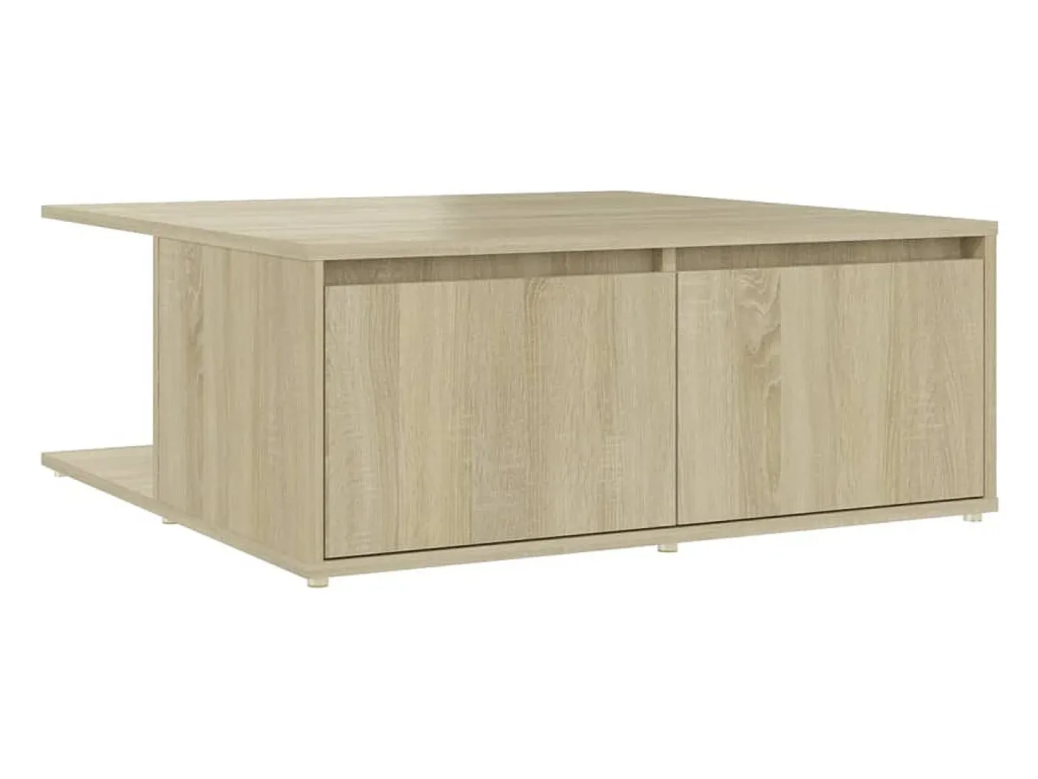 Mesa de centro madera contrachapada roble Sonoma 80x80x31 cm