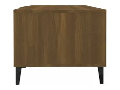 Mesa de centro madera contrachapada marrón roble 102x50x40 cm