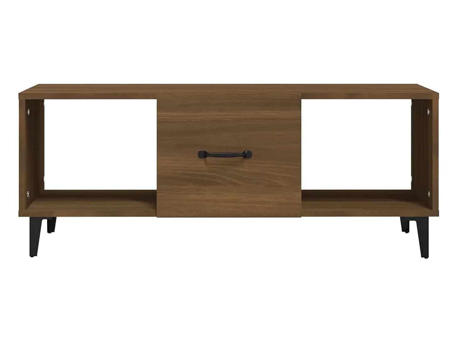 Mesa de centro madera contrachapada marrón roble 102x50x40 cm