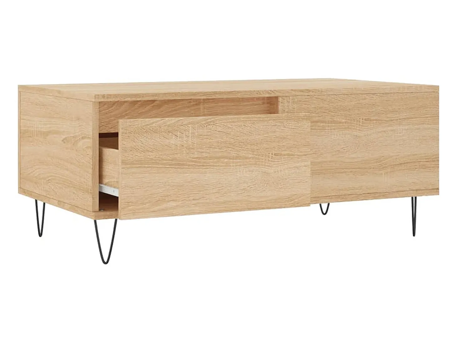 Mesa de centro madera contrachapada roble Sonoma 90x50x36,5 cm