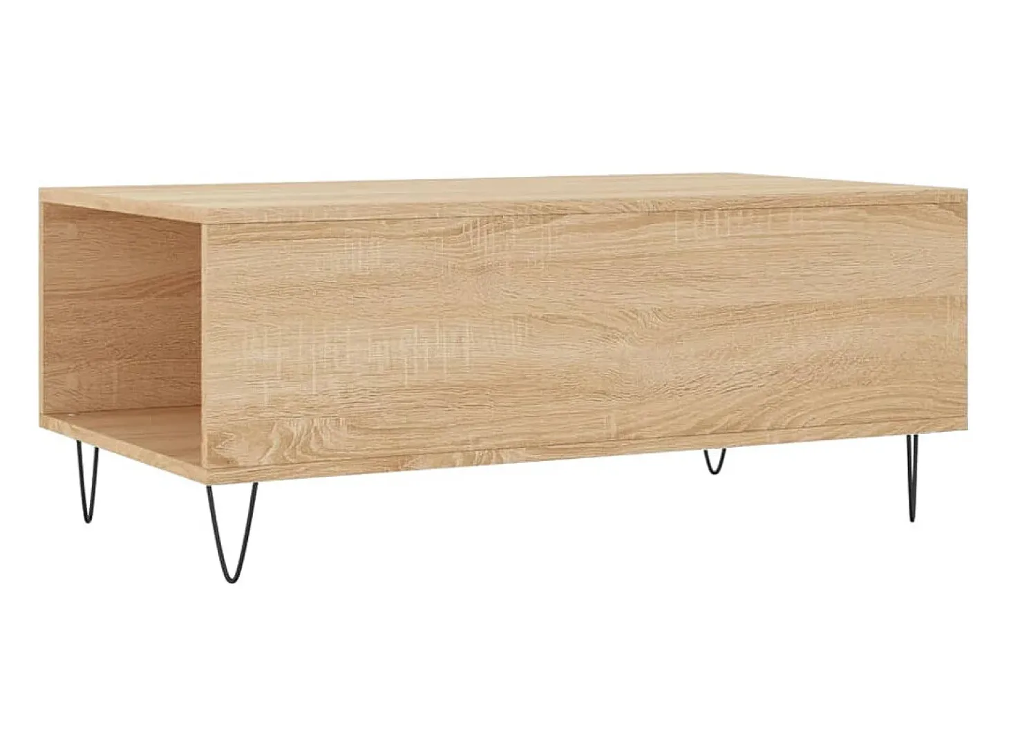 Mesa de centro madera contrachapada roble Sonoma 90x50x36,5 cm