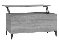 Mesa de centro madera contrachapada gris Sonoma 90x44,5x45 cm