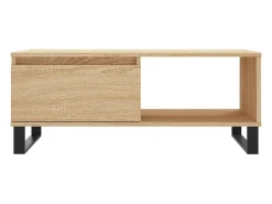 Mesa de centro madera contrachapada roble Sonoma 90x50x36,5 cm