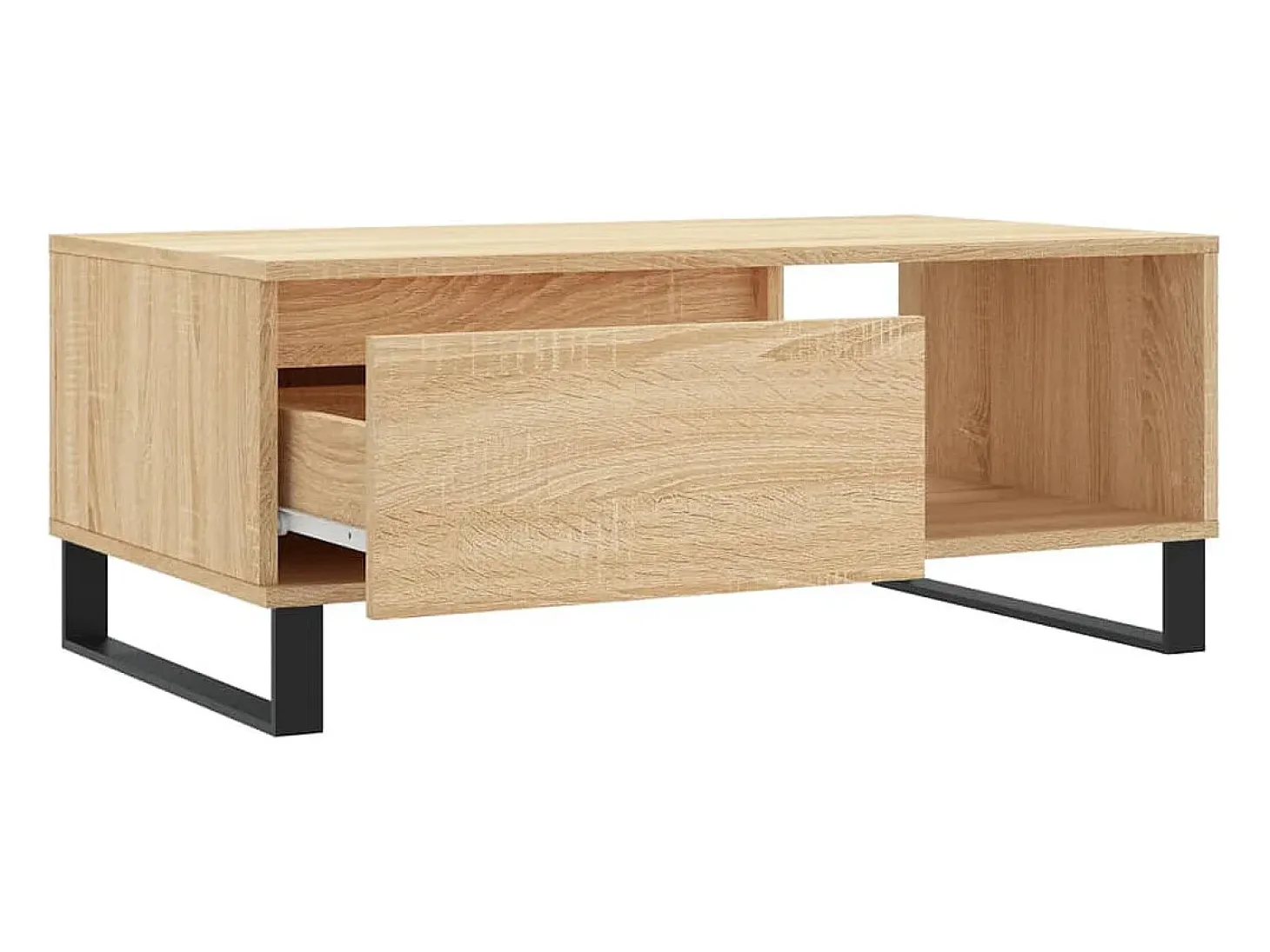 Mesa de centro madera contrachapada roble Sonoma 90x50x36,5 cm