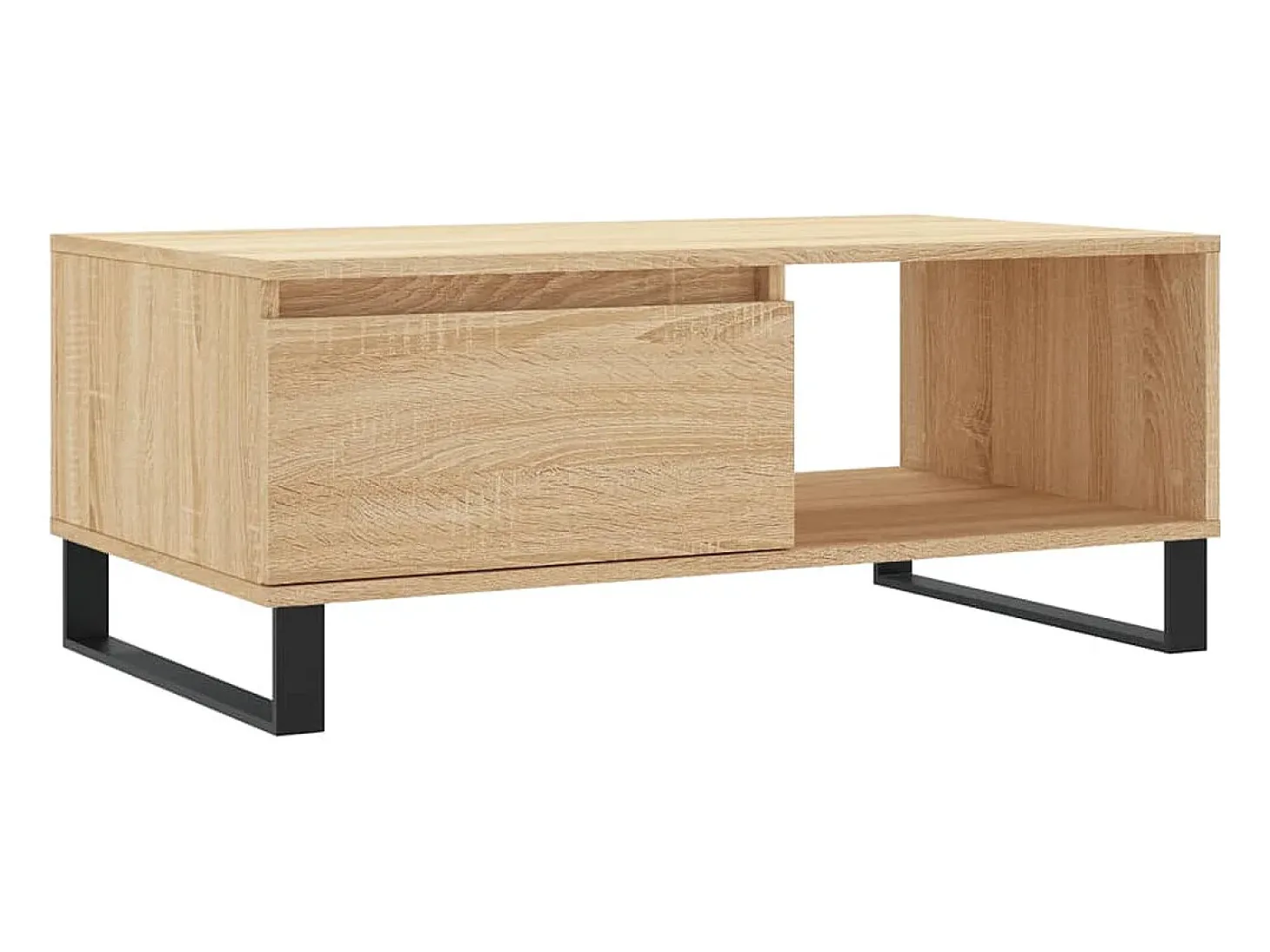 Mesa de centro madera contrachapada roble Sonoma 90x50x36,5 cm