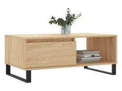 Mesa de centro madera contrachapada roble Sonoma 90x50x36,5 cm